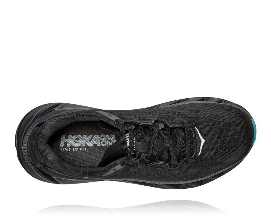 Hoka Australia One One Elevon 2 - Womens Running Shoes Black - NAVYQ-1407